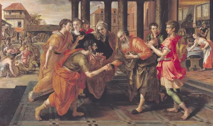 Laban stellt Eliezer seinem Vater vor, 1562